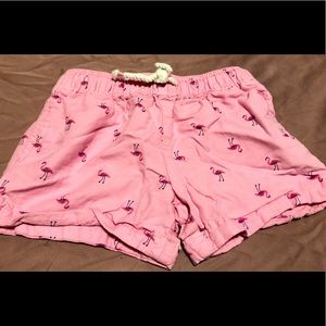 Pink flamingo shorts